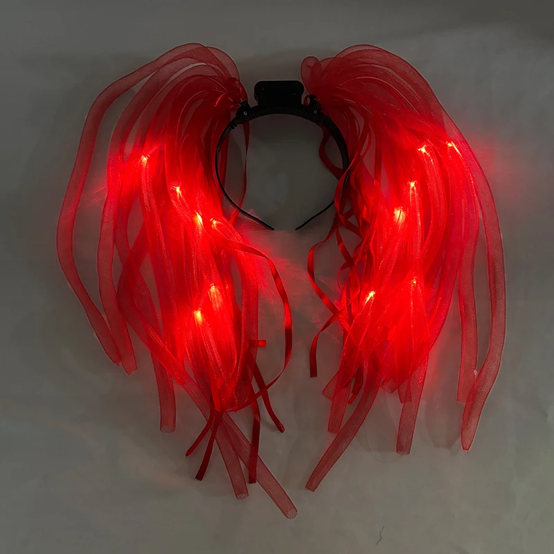 Cosplay Accessoires Kinderen Volwassen Light Up Noodle Hoofdband Verjaardag Carnaval Haarband Party Festival Kostuum Halloween Cosplay Pruik
