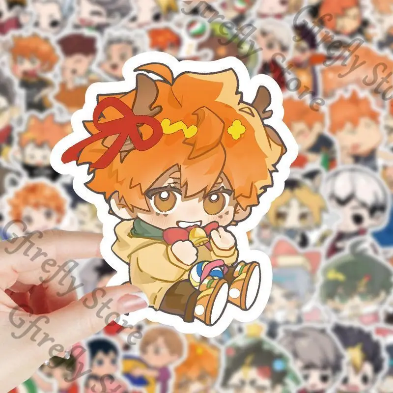 

Haikyuu!! 60 Sheets Q Version Tags Tobio Kageyama Decorate Anime Paster Ambitus Pinup Picture Shoyo Hinata Gorgeous Gift