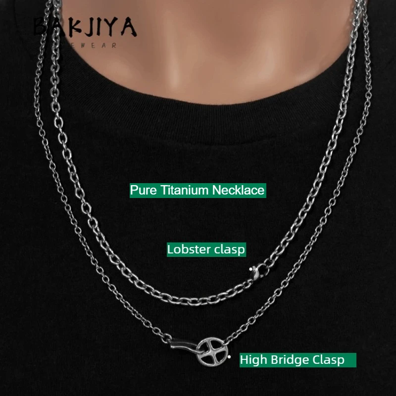 

Ожерелье унисекс из чистого титана, уплотнительное кольцо, сверхлегкое, гипоаллергенное, невыцветающее, универсальное, индивидуальное ожерелье, подарок для мужчин