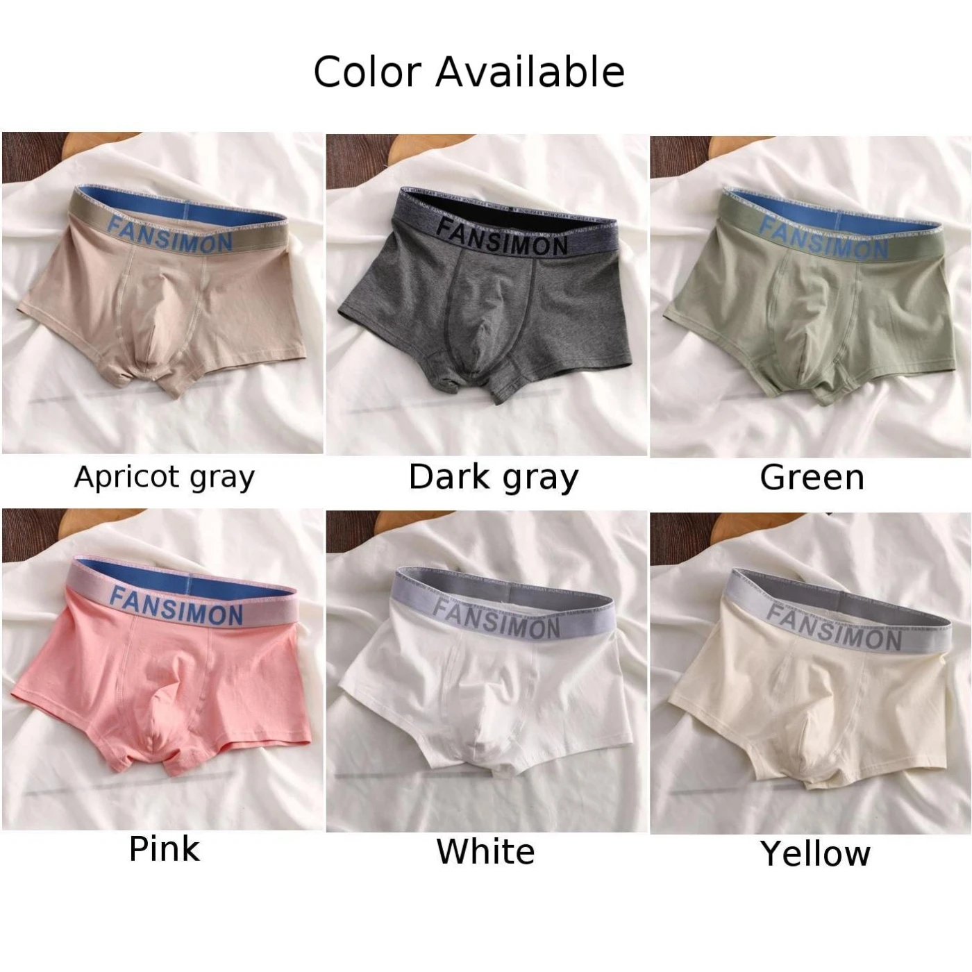 Comfortable Men's Boxers Briefs Underpants Middle Waist Shorts Cotton Fabric Solid Pattern Stylish Sexy Men's Underwear