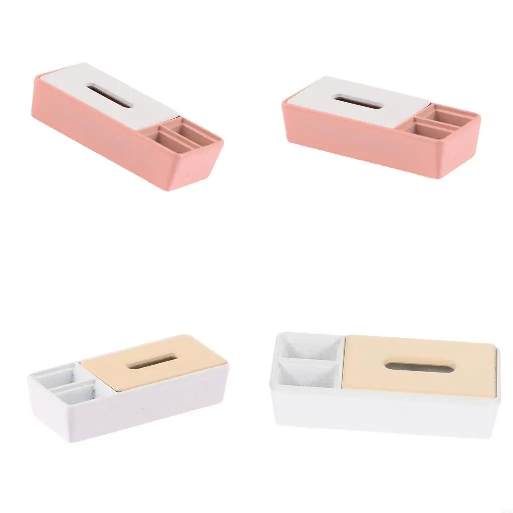 A5YC 1/12 Miniatuurweefselbox Model Figurine Badkamer Decoratie Doll House Decors