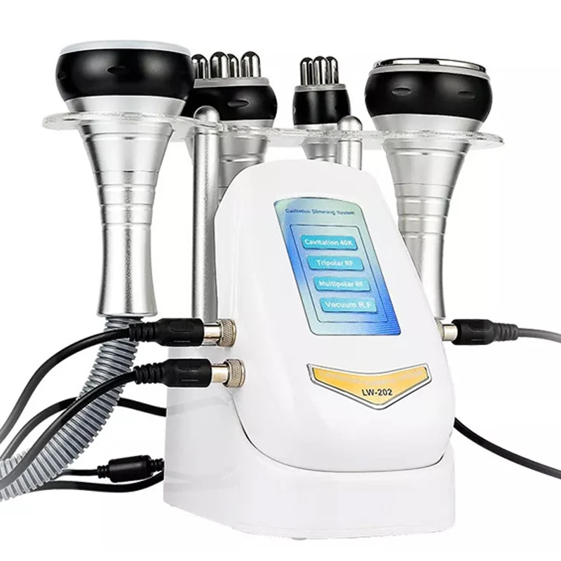 Máquina de adelgazamiento corporal ultrasónica de cavitación 3/4 en 1, 40K, dispositivo de belleza RF, masajeador Facial, estiramiento de la piel,