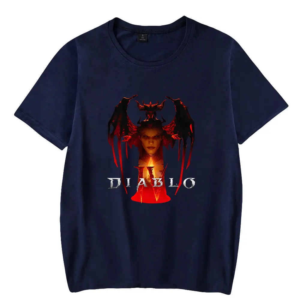 D iablo IV  cosplay battle game  tshirt causal tshirt unsex  short Sleeve unisex hip hop tee mens clothes novely tee shirt