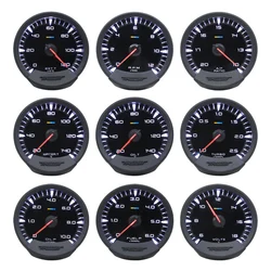 74MM Greddi Style White Led Light Gauge Series Auto Gauge Volt Water Temp Oil Temp Oil Press RPM Turbo EGT A/F Ratio Fuel