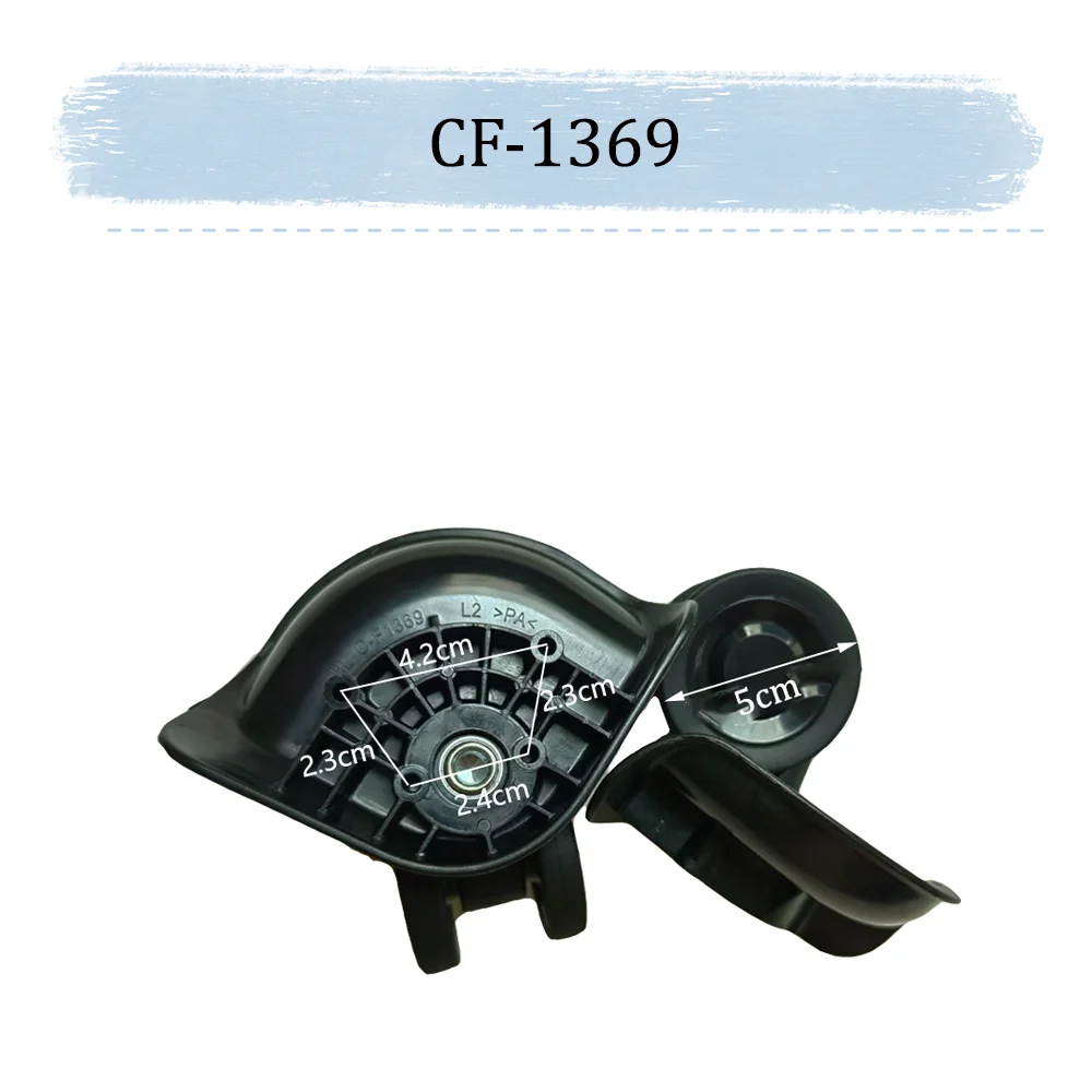 CF-1369 roda universal preta mala de substituição silenciosa suave conveniente absorção de choque durável acessórios rotativos rodas