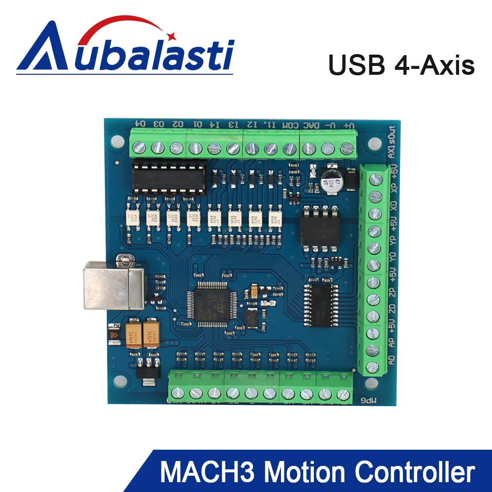 

Aubalasti CNC USB MACH3 коммутационная плата 100 кГц 4-осевой интерфейс драйвер контроллера движения плата драйвера для гравировки с ЧПУ 12-24 В
