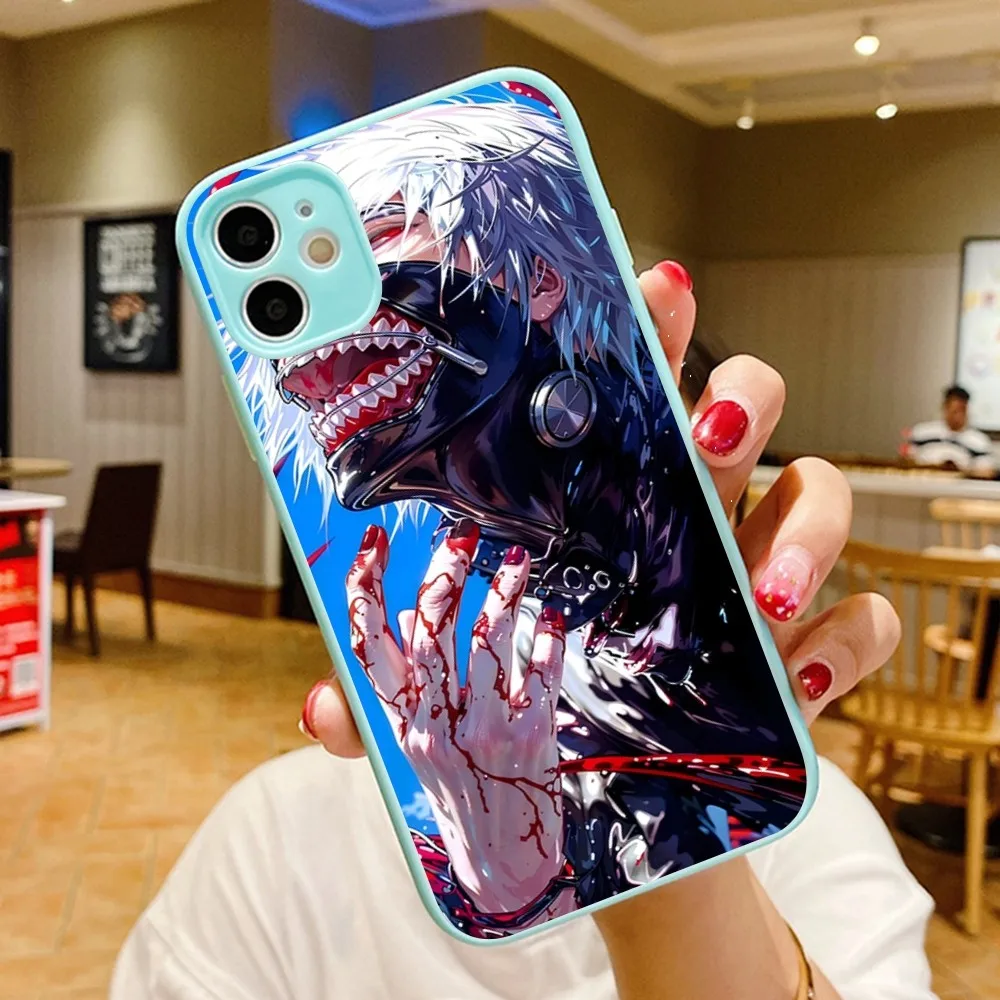 Anime Tokyo Ghoul Phone Case for iPhone 14 11 12 13 Mini Pro Max 8 7 Plus X XR XS MAX Translucent Matte Cover