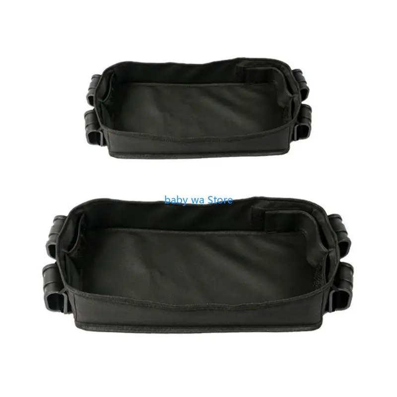 

Strollers Snacks Tray Equipped with Cup Holder and Storage Mesh Pockets for Kids Umbrella Cart Strolley Accessories 4XBD