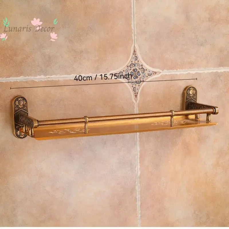 New bronze wall-mounted rack, simple bathroom rack, toilet toiletries storage rack