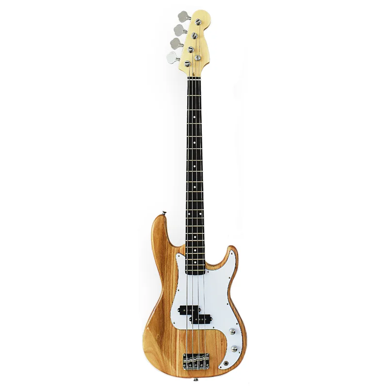 

HUASHENG Trendy 4 Strings Guitar Bass OEM ODM Wood Grain Basswood Electric Bass Guitar For Beginner Professional Kid Adult