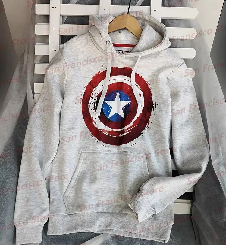 2024 New Autumn/Winter Men&Women Marvel DC Comics Captain America Deadpool Avengers Long Sleeve Hoodie KID/Adult Casual Pullover