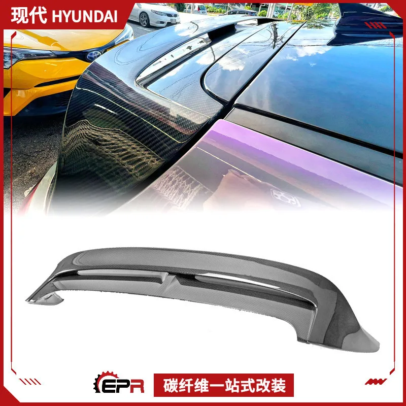 

Suitable for modern Hyundai I30 carbon fiber modification, original tail top wing replacement, spoiler fixed wind wing