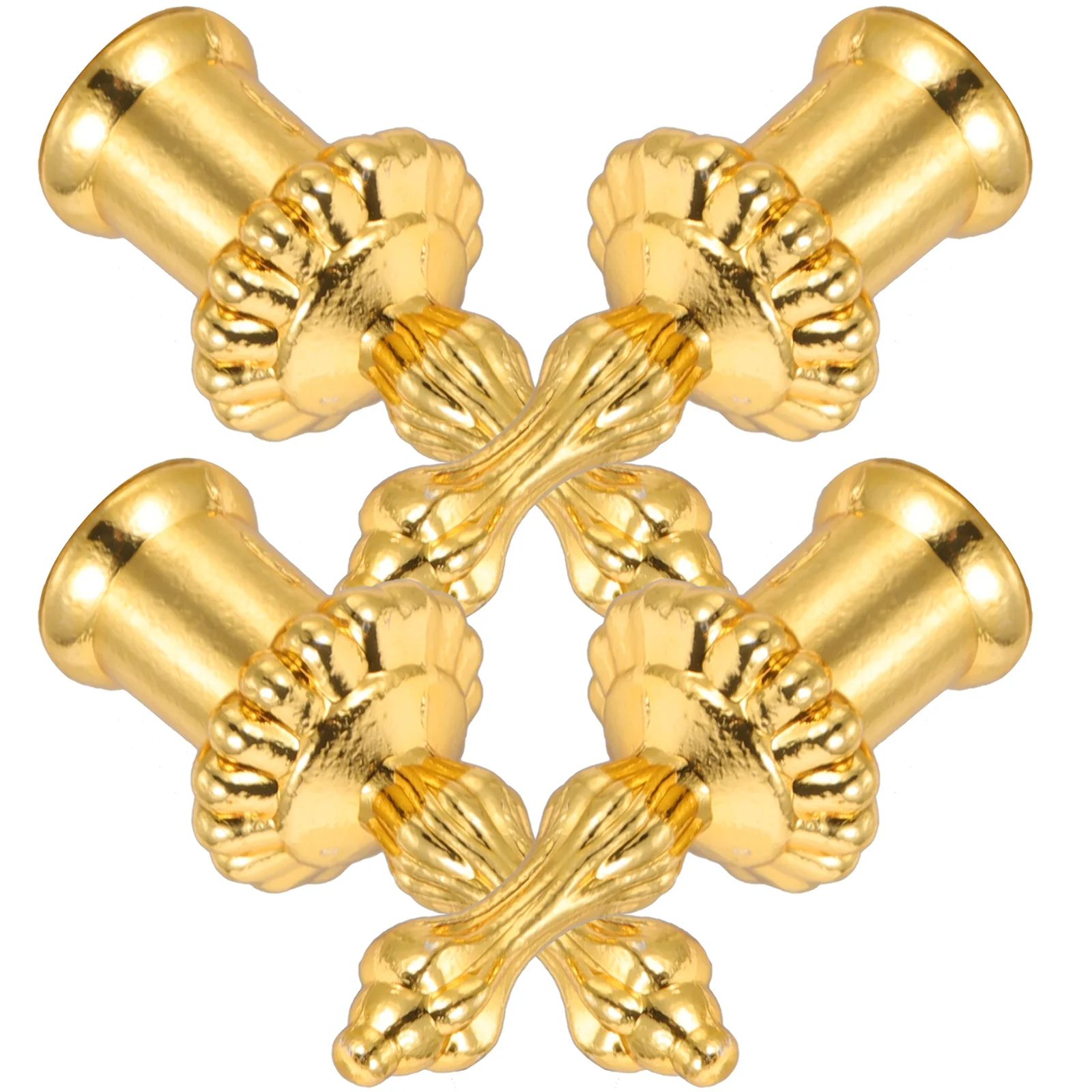 

4 Pcs Golden Lamp Cap Decoration Desk Chic Light Knob Vintage Finials Caps for Shade Extra Bulb Safety Table Floor