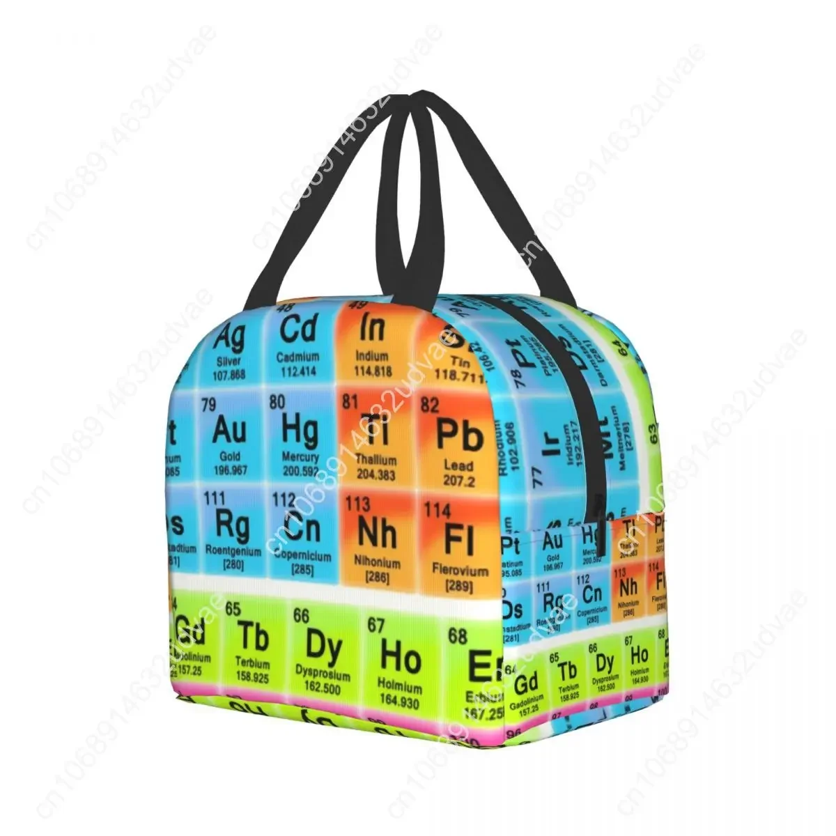 Periodic Table Elements Insulated Lunch Bags for Camping Travel Science Chemistry Chemical Waterproof Cooler Thermal Bento Box