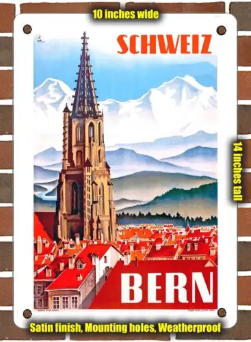 METAL SIGN - 1934 Switzerland Bern - 10x14 Inches