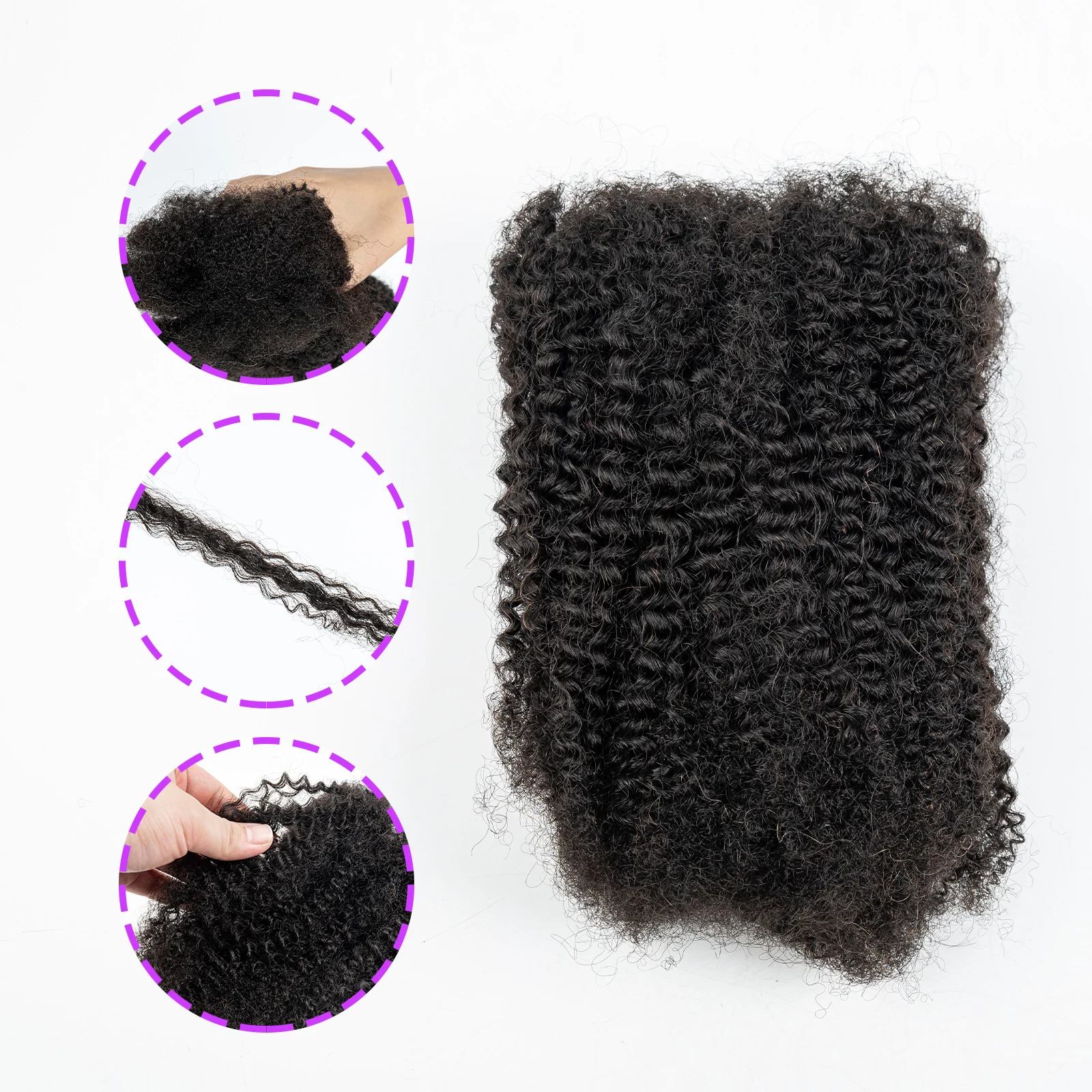 30 oder 50 g/Packung 10-18 Zoll 4C Afro Kinky Bulk Echthaarverlängerungen ohne Schuss brasilianisches Remy Bulk für Locs Micro Twist Flechthaar – Detail 28