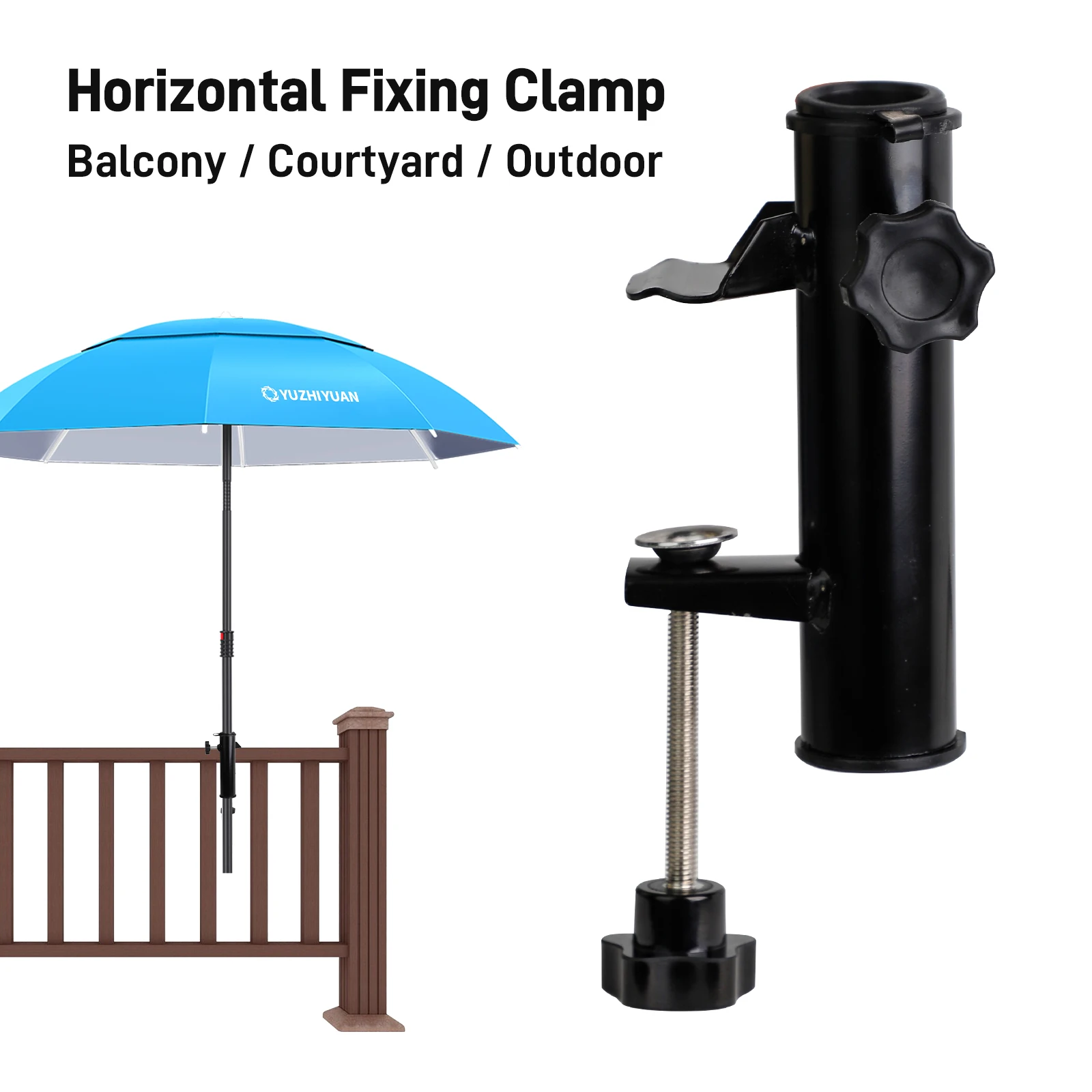 1pc Umbrella Stand& Holder, With adjustable fixtures, Outdoor Umbrella Holder, Suitable for Patios, Decks & Outdoor