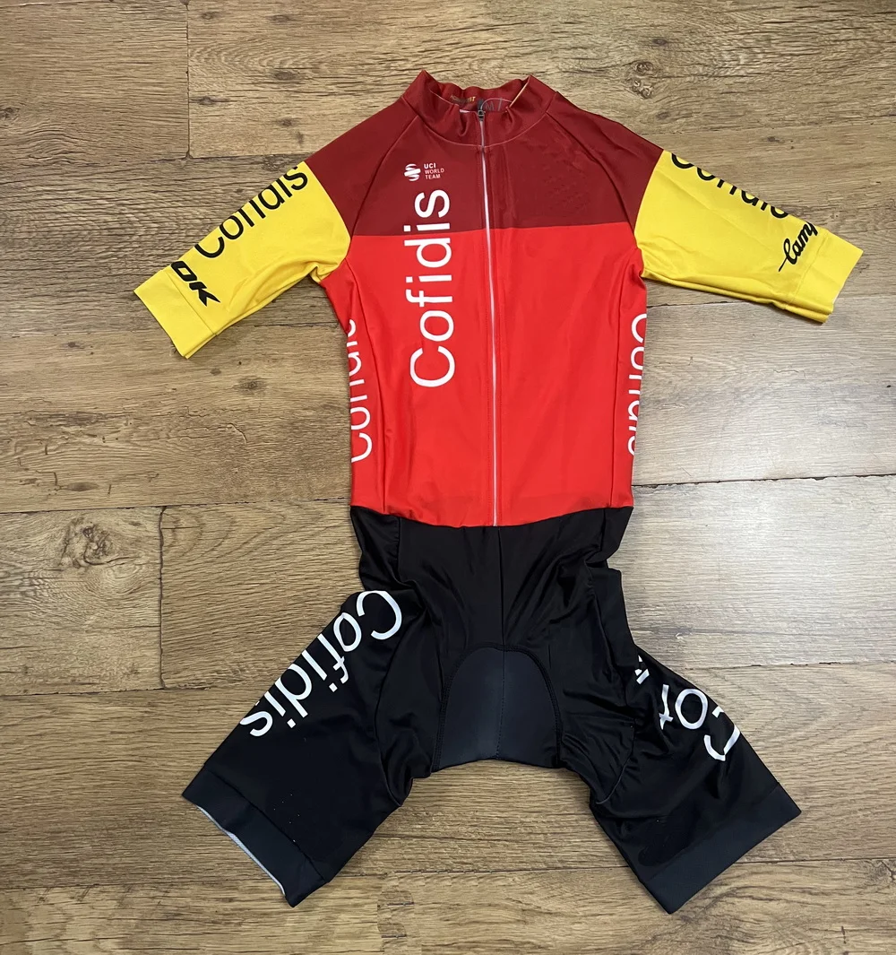 LASER CUT Skinsuit 2025 COFIDIS TEAM Bodysuit SHORT Cycling Jersey Bike Clothing Maillot Ropa Ciclismo