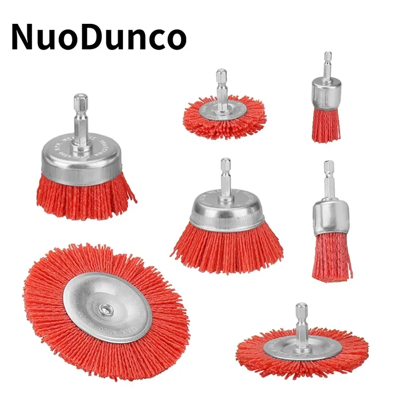 Nylon Cup Brush 25-100mm Abrasive Wheel Brush 1/4