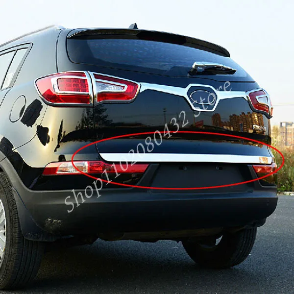 Hinten Stamm Heckklappe Abdeckung Für Kia Sportage R 2011-15 Chrom Heckklappe Deckel Tür Trim Tür Griff Molding boot Garnieren Lünette Streifen