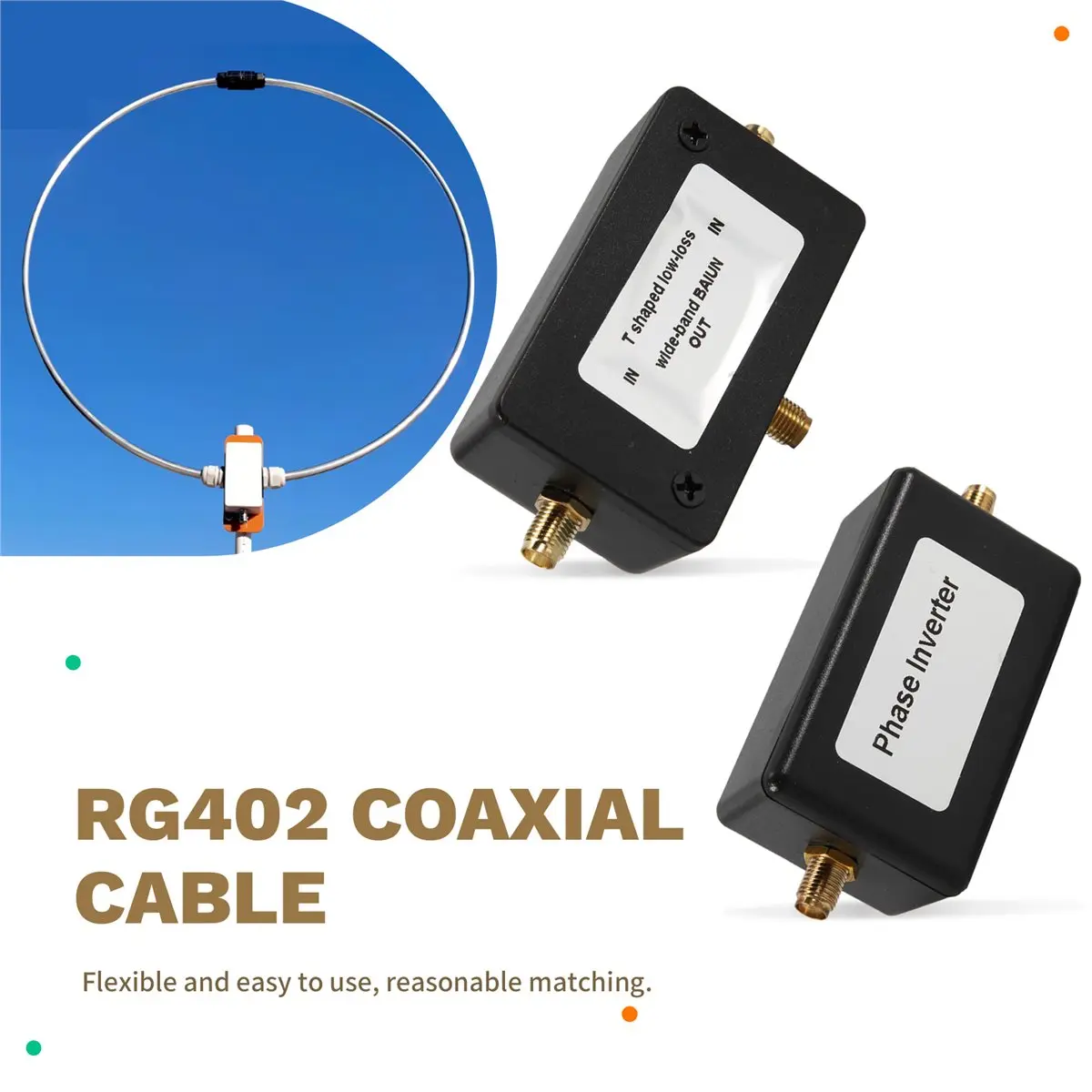 doyou 250MW YouLoop Electromagnetic Antenna 10KHz to 30 MHz Portable Passive Magnetic Loop Antenna with RG402+RG174 for HF VHF