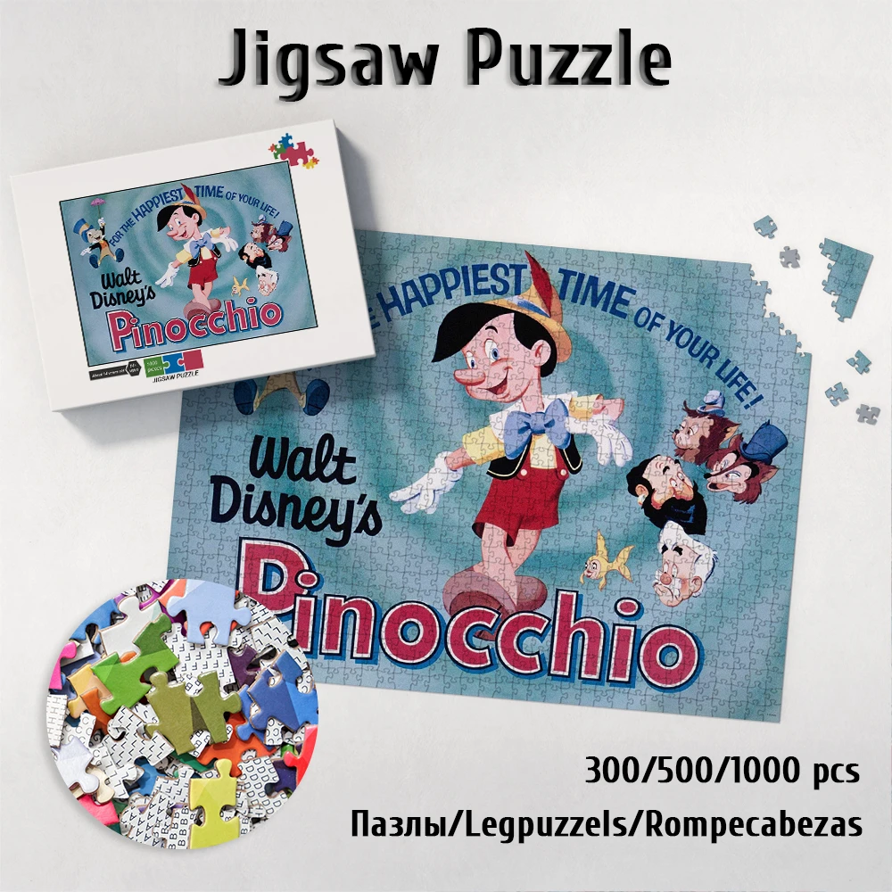 

Disney Treasures From The Vault Pinocchio Jigsaw Puzzles Funny Cartoon Disney Character Unique Design Jigsaw Toys Hobbies Gift