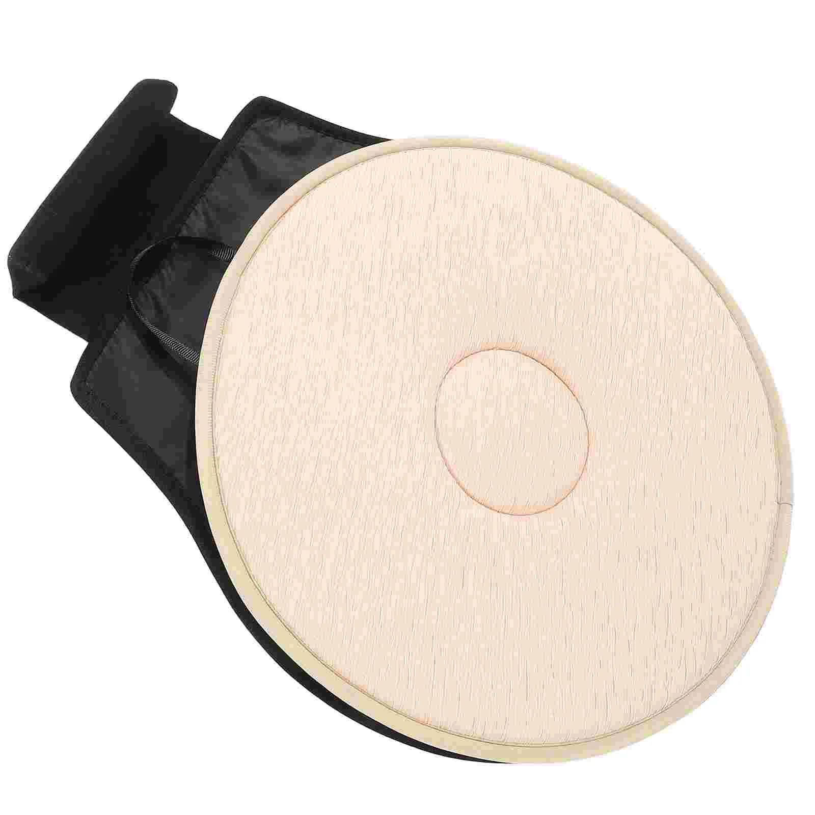 Round Seat Cushion Car Swivel Revolving Non-slip Pad Beige Rotating for Elderly