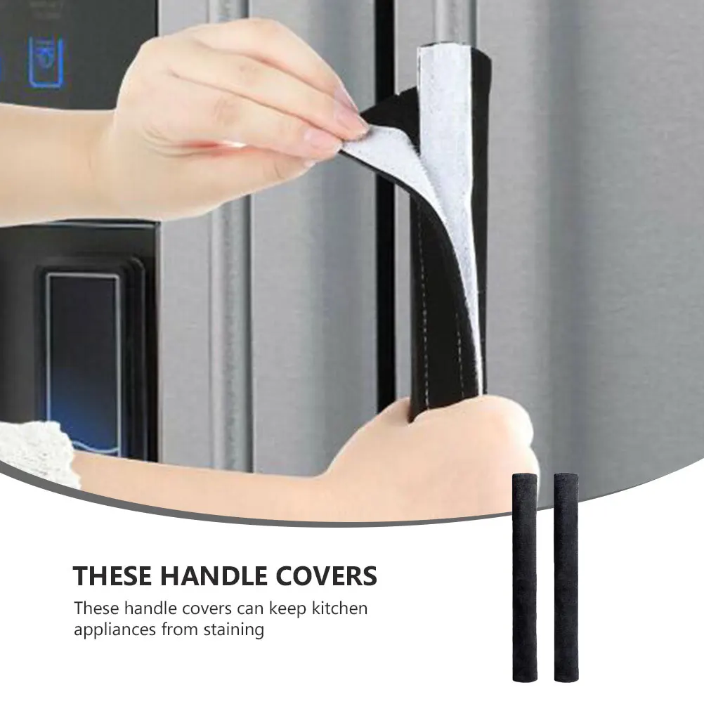 

2Pcs Non-Slip Handle Cover for Refrigerator Oven Microwave Waterproof Protective Cover for Kitchen Appliance Handles