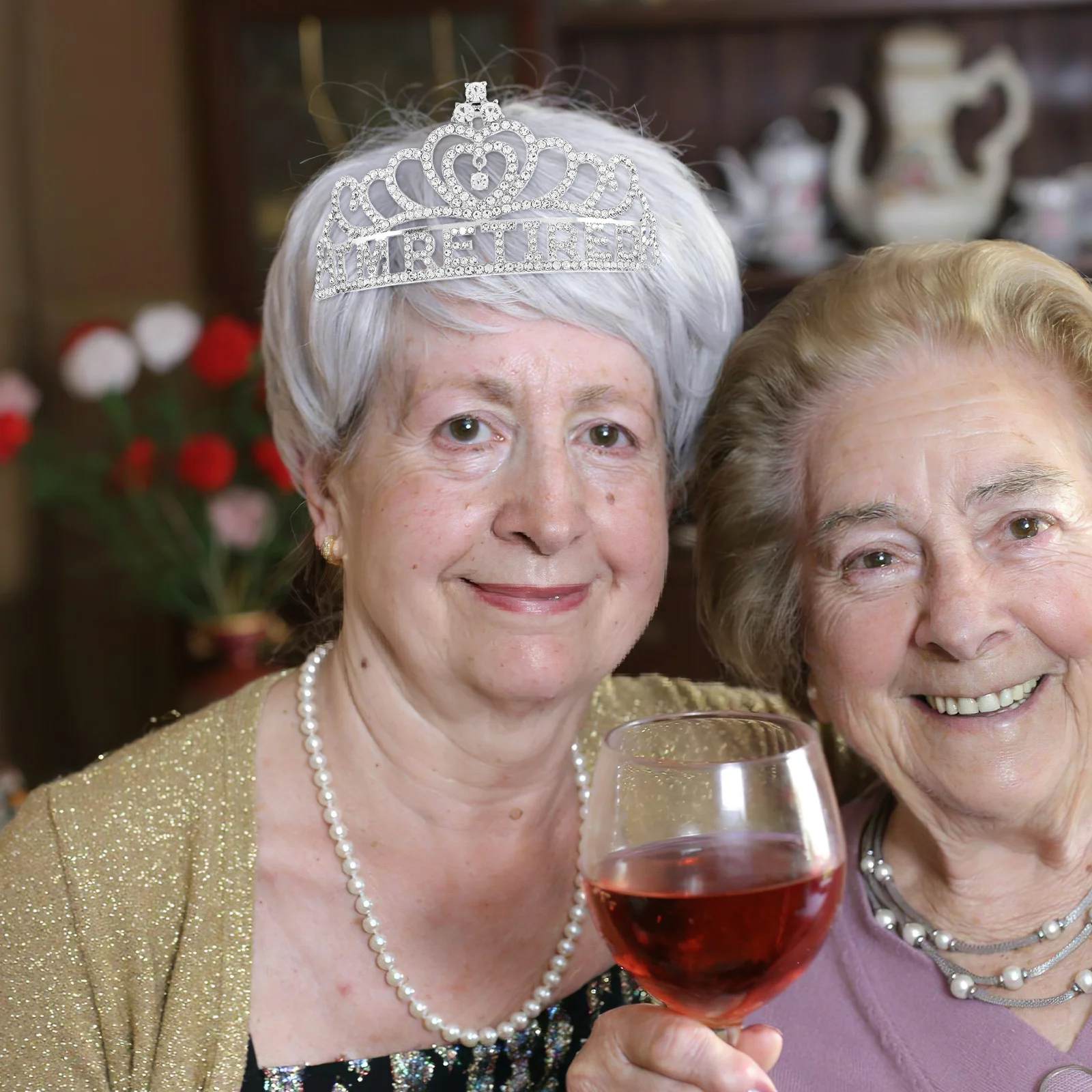 

1 Set Crown Sash Set Elegant Tiara For Women Grandma Retired Sash Comfortable Fabric Unique Design Retiree