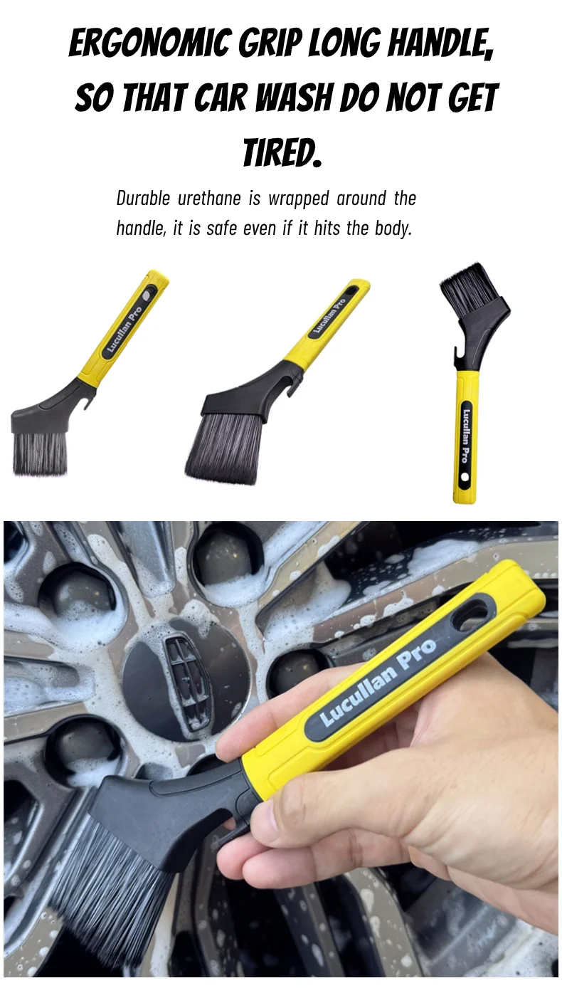 Lucullan Pro Ultraweiche Mehrzweck-Autowaschbürste, große Borstenfläche, ergonomisches Autoreinigungszubehör – Detail 6