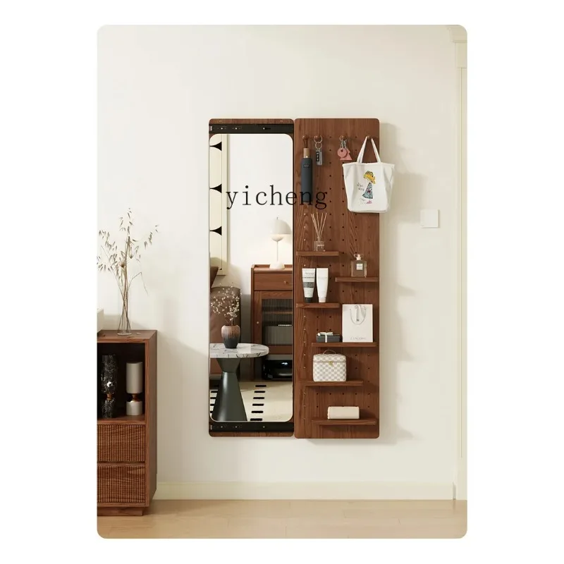 JZ-19  Hole Board Full-length Mirror Integrated Solid Wood Wall Hanging Modern Simple Dormitory Can Hang Makeup Fitting Mirror