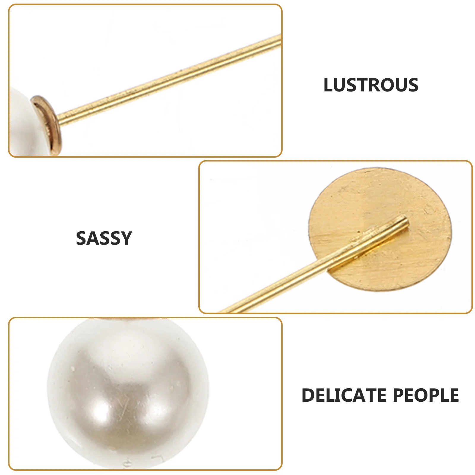 

10 Pcs Pearl Brooch Pins corsage boutonniere durable h made wedding decorations dress collar lapel craft metal