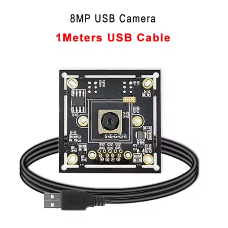 8MP IMX179 Sensor Autofocus Camera With USB2.0 Support UVC OTG Plug & Play 100 Degree No Distortion Lens 4K Webcam