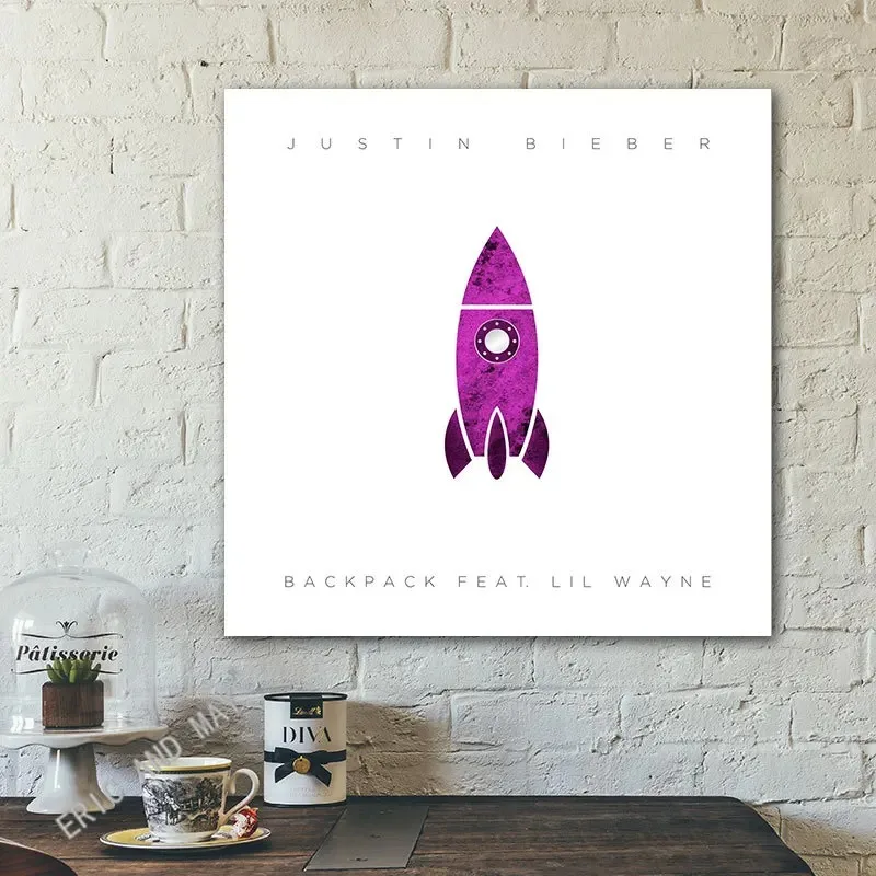 Justin Bieber poster music album cover hip hop rap singer bar decoration painting home decor aesthetic Canvas Wall Art posters