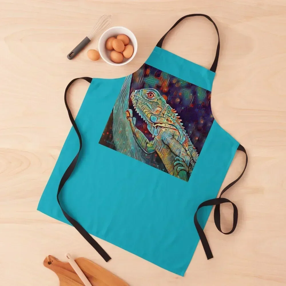 

FESTIVE IGUANA Apron Dress work gowns for women cleaning Cleaning Products For Home Kitchen New 2022 Year Apron