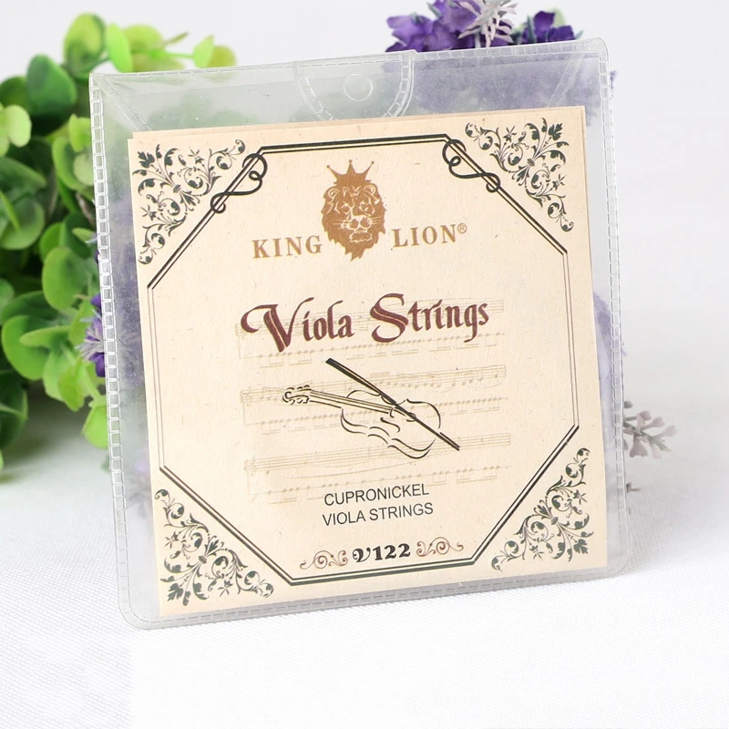 1 set  KING LION Steel wire alloy viola strings V122, A-D-G-C viola strings,Viola Parts Accessories fittings