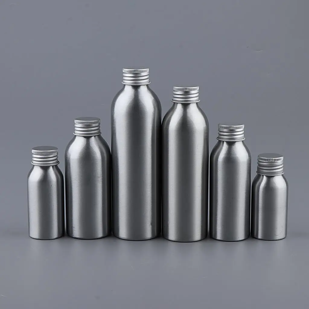 Travel Size Aluminum Bottles Mini Refillable Shampoo Containers Lotion Sample Bottles for Cosmetics Storage