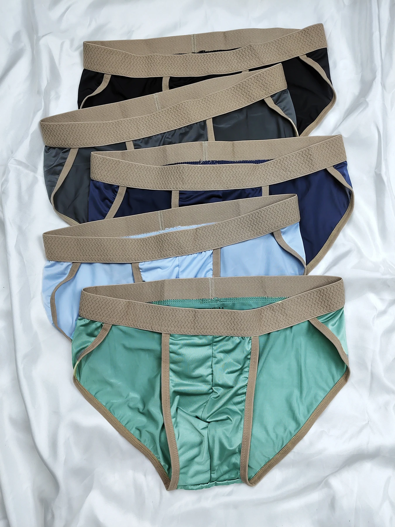 

5 шт. новое мужское нижнее белье из ледяного шелка, персонализированные, модные и спортивные мужские трусы