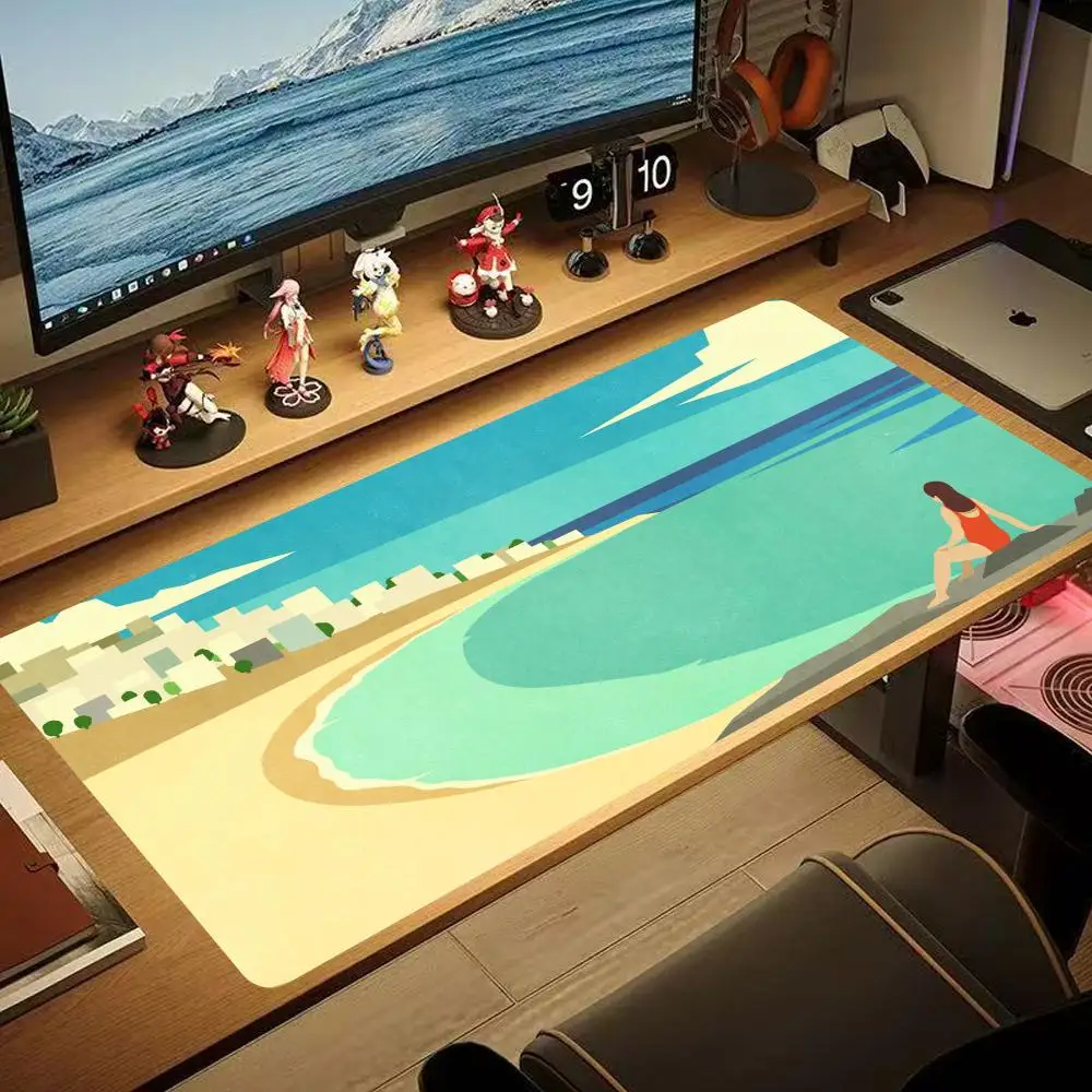 Low Saturation Color Blocks Mouse Pad non-slip Gaming Mousepad Gamer E-Sports Mouse Mat Game Mechanical Keyboard Desk Mat