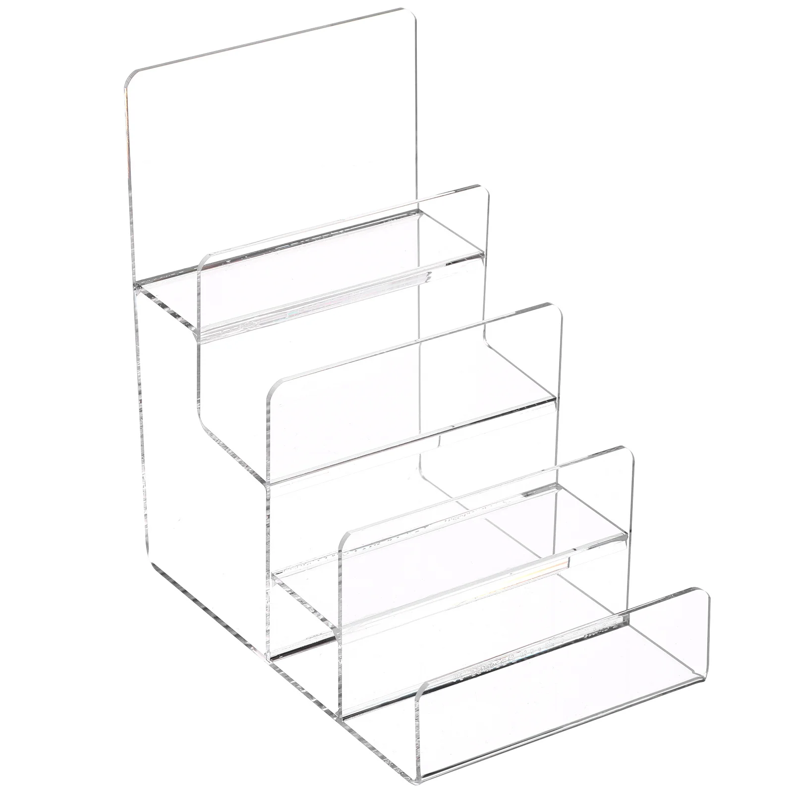 

1Pcs Acrylic Multi-Tier Storage Rack Clear Wallet Holder Display Shelf for Desktop Glasses Jewelry Organizer Stand