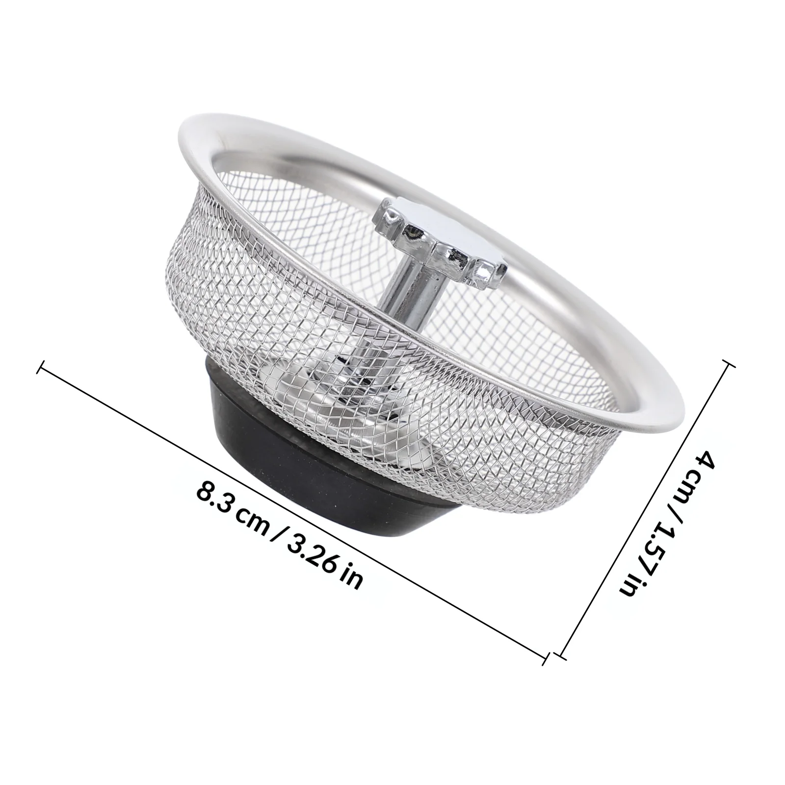 2pcs Stainless Steel Strainer Mesh Kitchen Sink Filter Drain Sifter Metal Waste Catcher For Bathroom Utility Sink