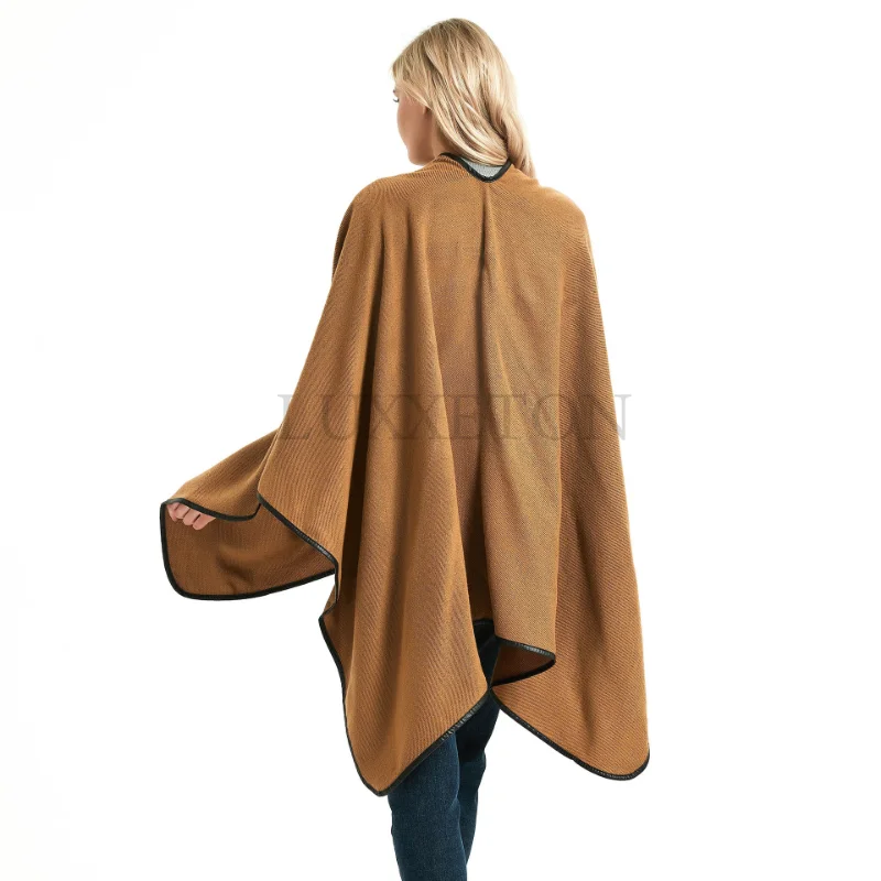 Women\'s Shawl Wrap Poncho Ruana Cape Open Front Sweater Cardigan for Fall Kimono Winter Holiday Ponchos for Women Capes