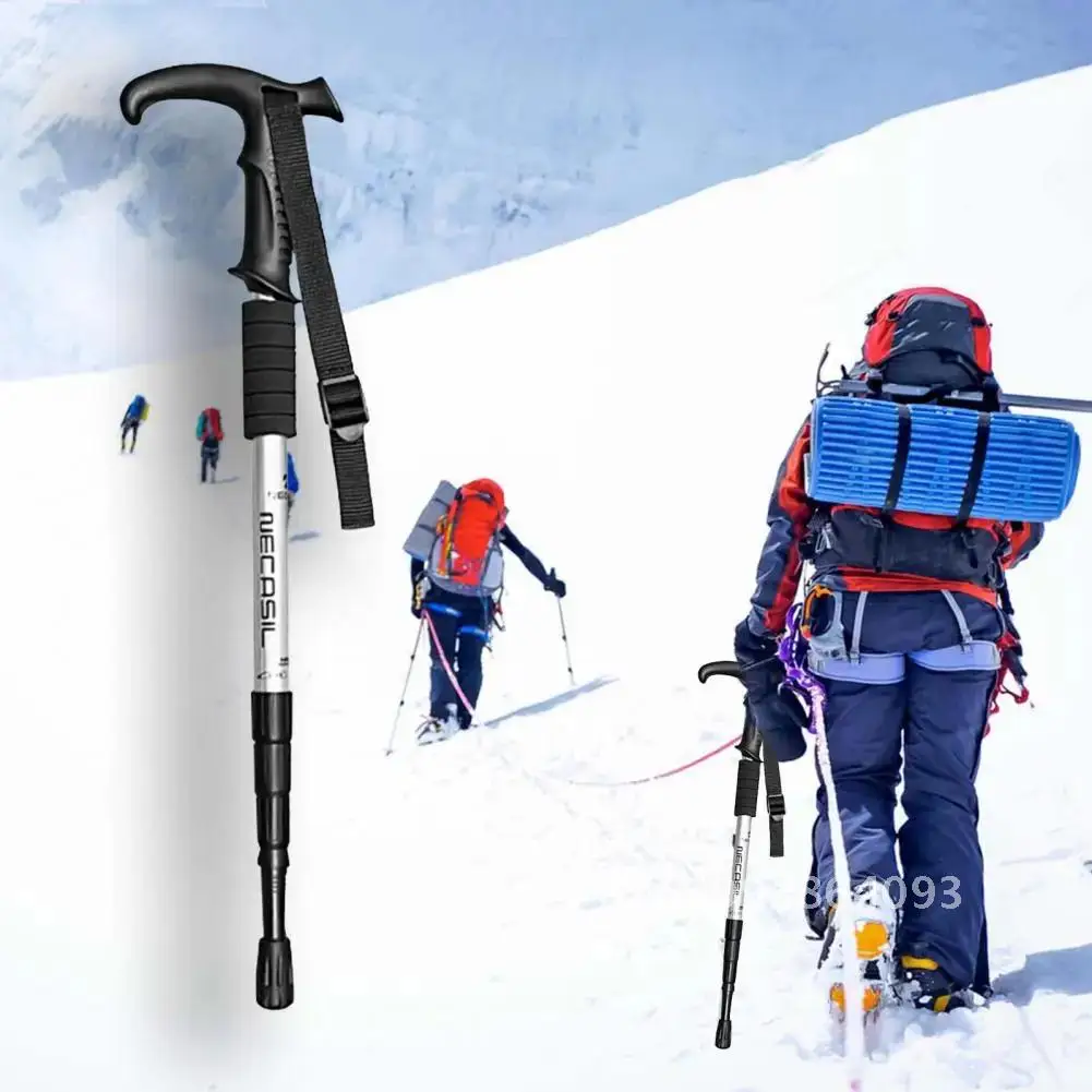 2 pçs 4 seções pólos de trekking em linha reta/dobra alça dobrável 110cm pólos vara caminhada caminhada nordic caminhadas varas dobráveis