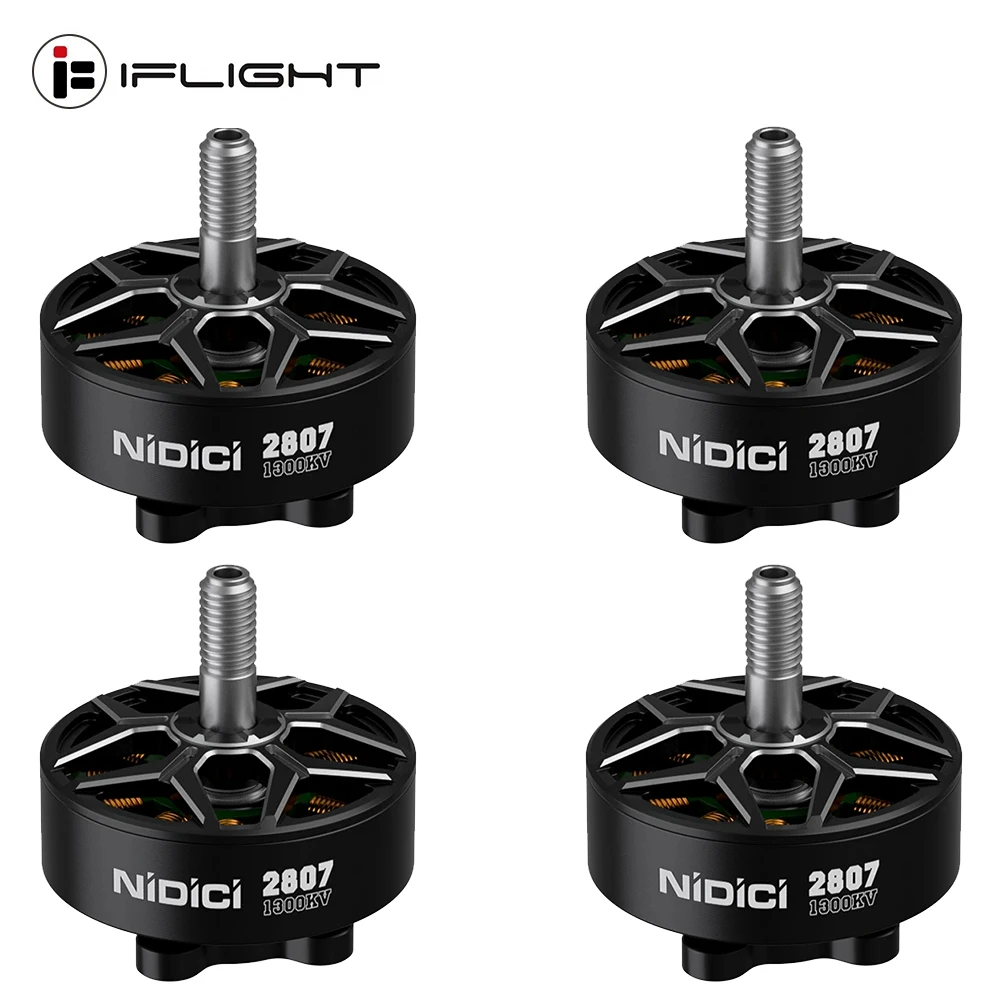 IFlight NIDICI 2807 1300KV Brushless Motor 5mm Shaft Compatible 7inch Propeller for RC FPV Drone