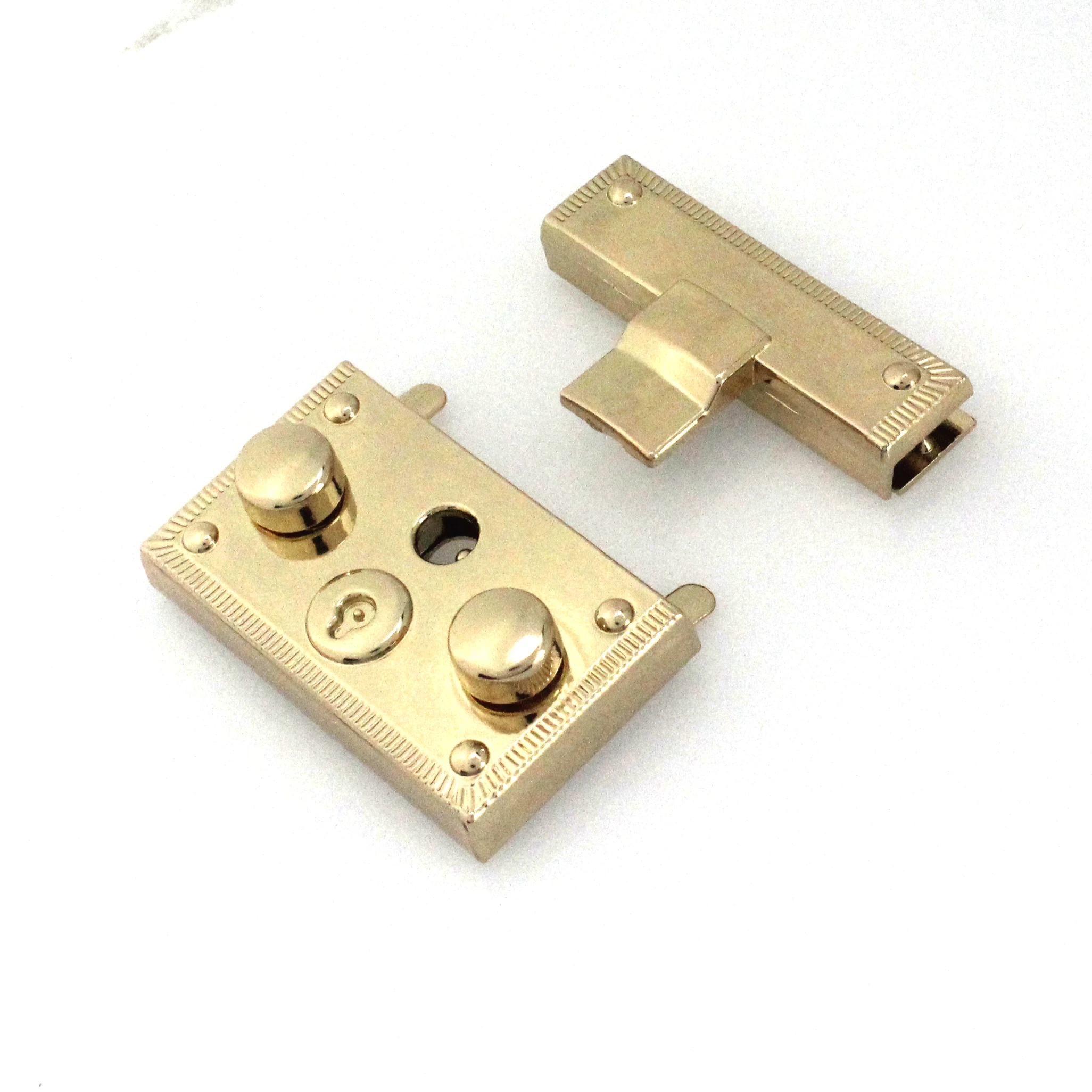 1pcs Metal Zinc Alloy Rectangle Push Lock Durable Novel design For Bag Luggage Hardware DIY Leather Craft Accessorie with Washer
