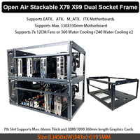 DIY Computer Case PC Frame Desktop Chassis Stackable Open Air Test Bench Chassis Fits ATX MacroATX E-ATX X79 X99 Motherboard