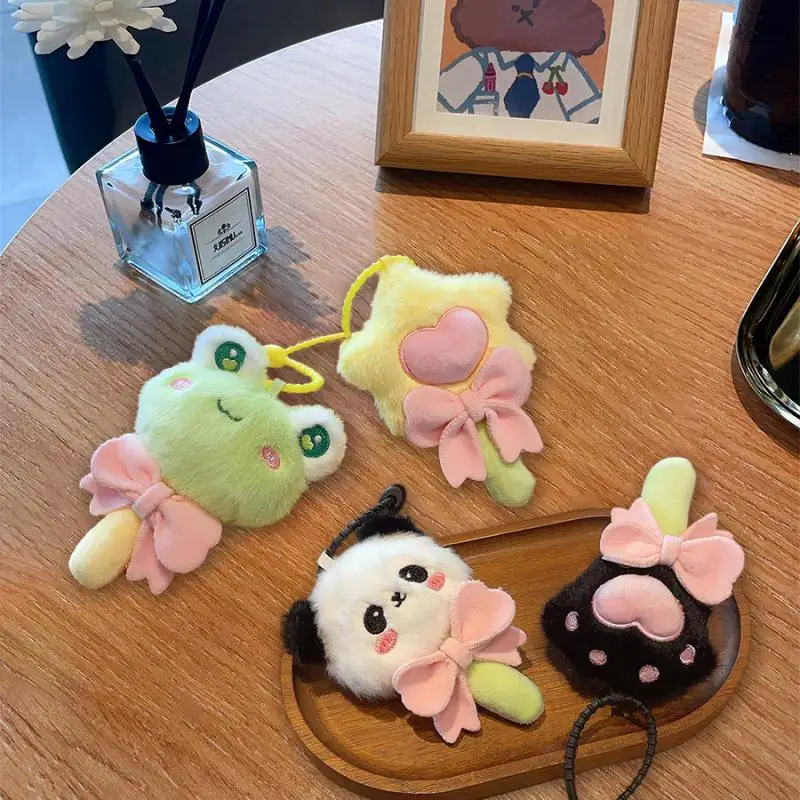 Plush Stuffed Doll Keychain, Adorable Animal, Creative Bag Pendant Accessory, Lovely Backpack Decoration, Couple's Key Chains.