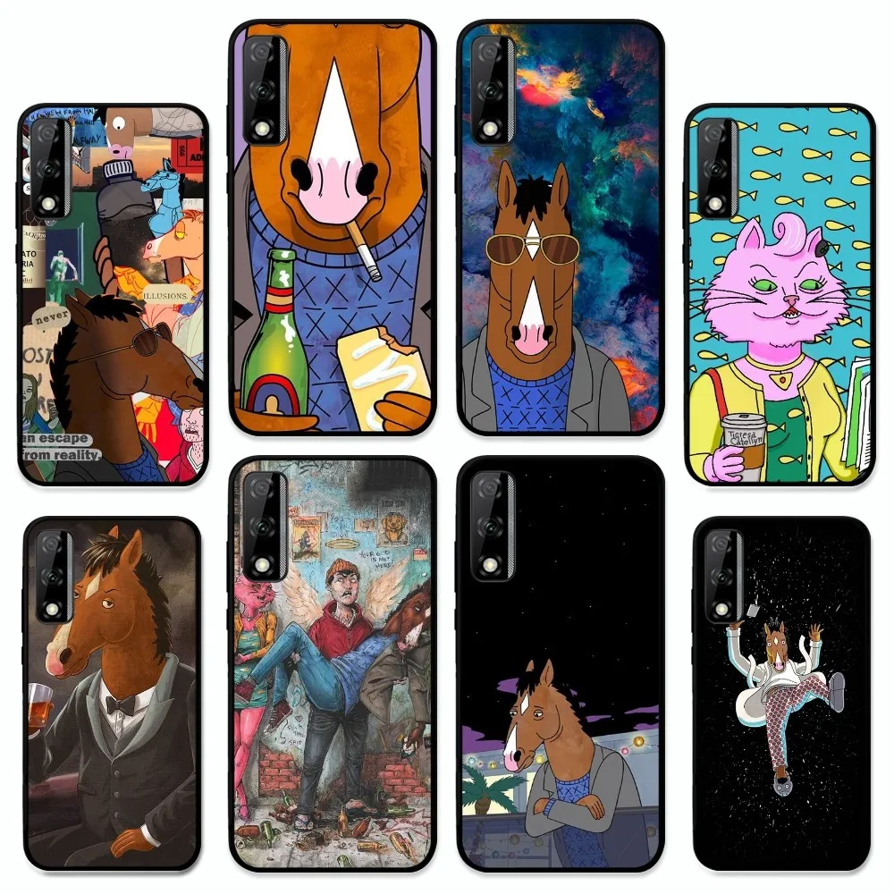 Cartoon B-BoJack Phone Case For Huawei Y9 6 7 5 Prime Enjoy 7s 7 8 plus 7a 9e 9plus 8E Lite Psmart Shell