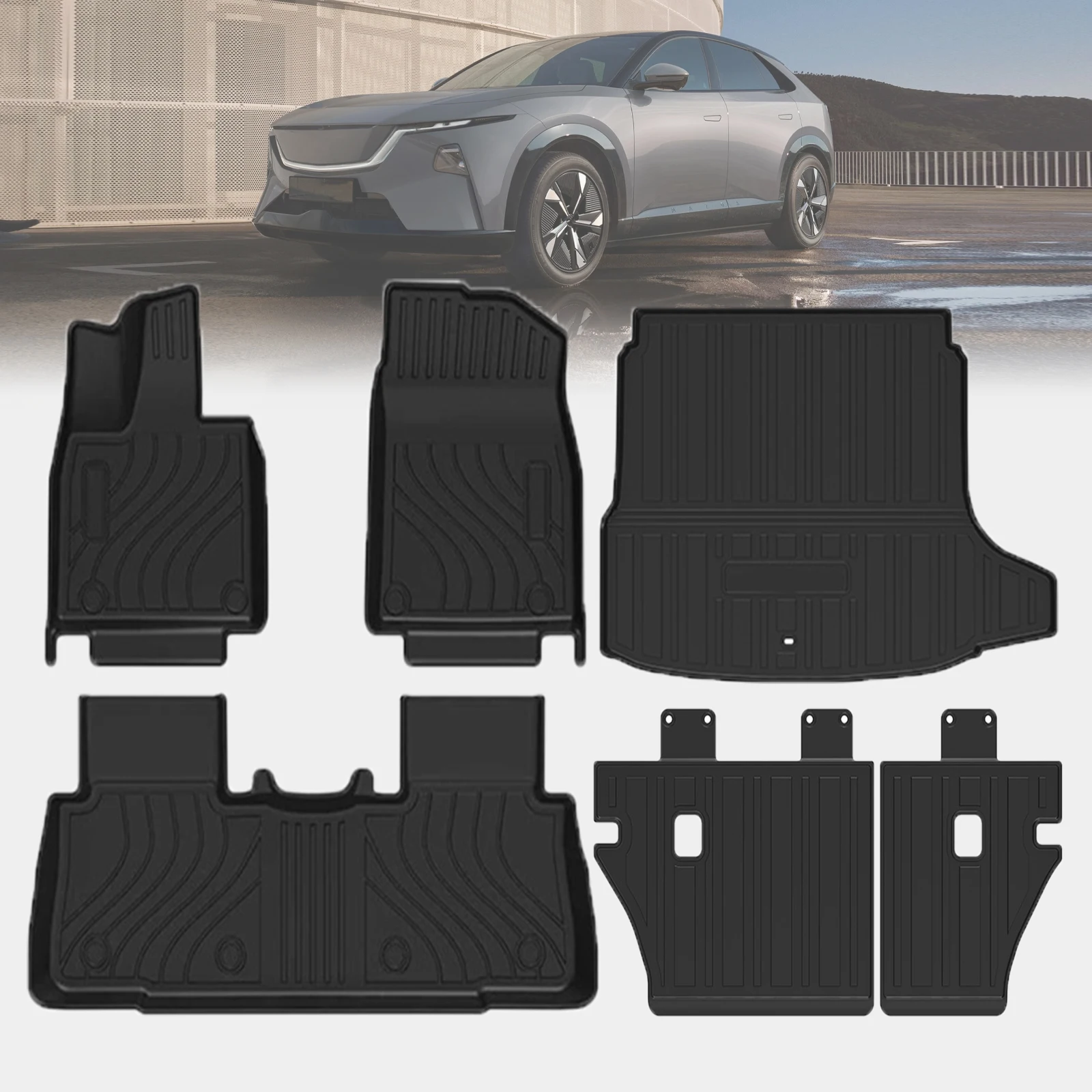 

for Mazda CX-6e CX6e EZ-60 EZ60 2025-2027 Waterproof 3D TPE Floor & Trunk Mats, Perfect Fit Odorless Car Accessories