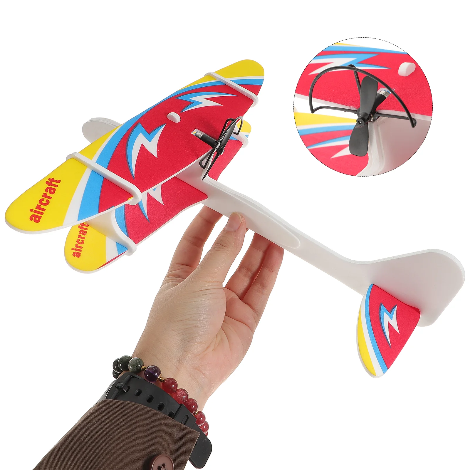 Foam Throwing Plane Toy Electric Capacitor for Aircraft Outdoor Playset Airplane Child Flying Model